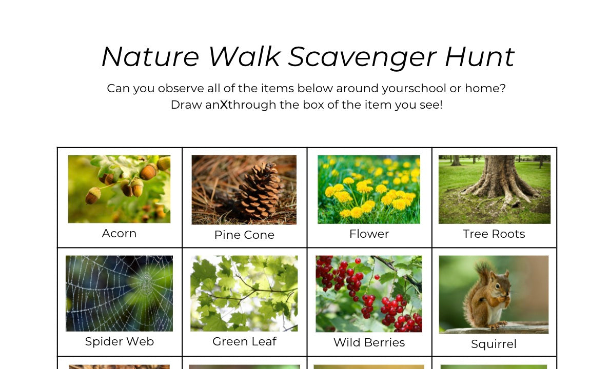 naturewalk scavenger hunt riddles