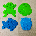 Animal Rubber Mats Set/4