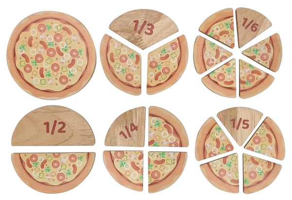 Wooden Pizza Fraction Learning Kit