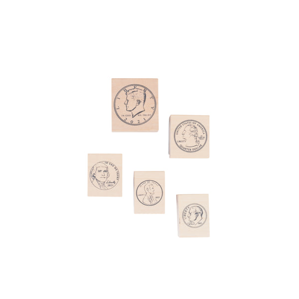 Coins-Heads Stamp Set/5