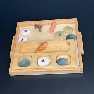 3 Compartment Wood Sorting Tray 