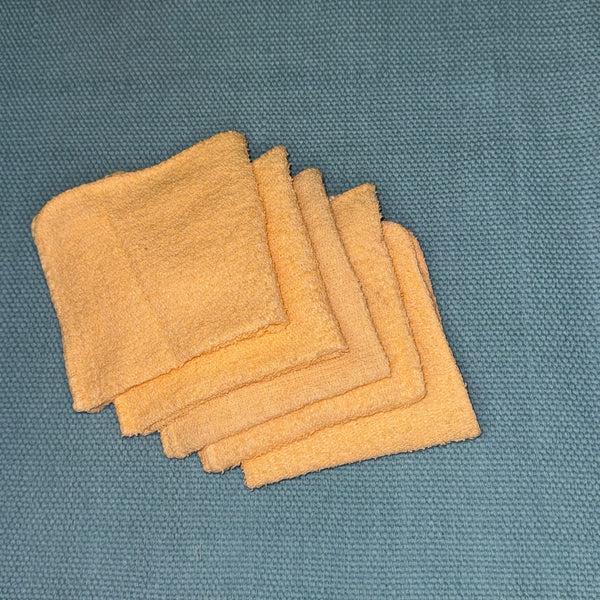 Washcloth; Terry Thin Washcloth Sets of 5