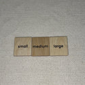 Wooden Language Labels, 4 Seasons, 5 Senses, Syllables, Small, Medium Large