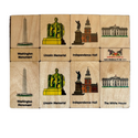 Wooden 3 part cards USA Landmark Miniatures Collection