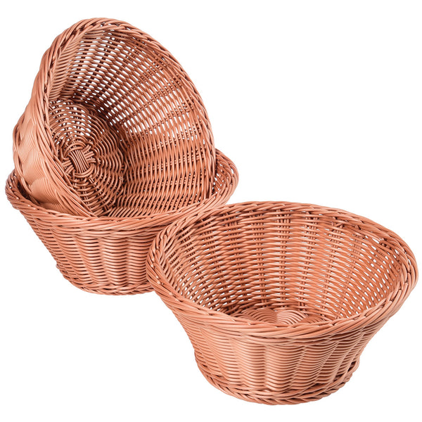 Round Plastic Woven Baskets