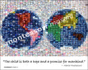 World Map Montessori Mosaic Poster