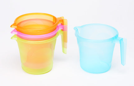 Translucent Colored Plastic Pitcher Set/4 